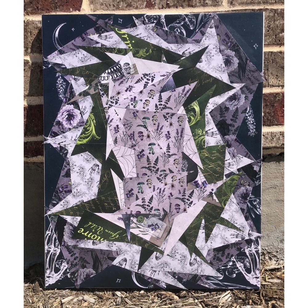 ✨Original Handmade Abstract Collage on Canvas✨